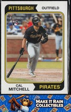 Cal Mitchell 2023 Topps Heritage #66 Pittsburgh Pirates Rookie RC