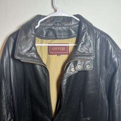 Vintage Couture By J. Park Jacket Men Genuine Lamb Leather Bomber