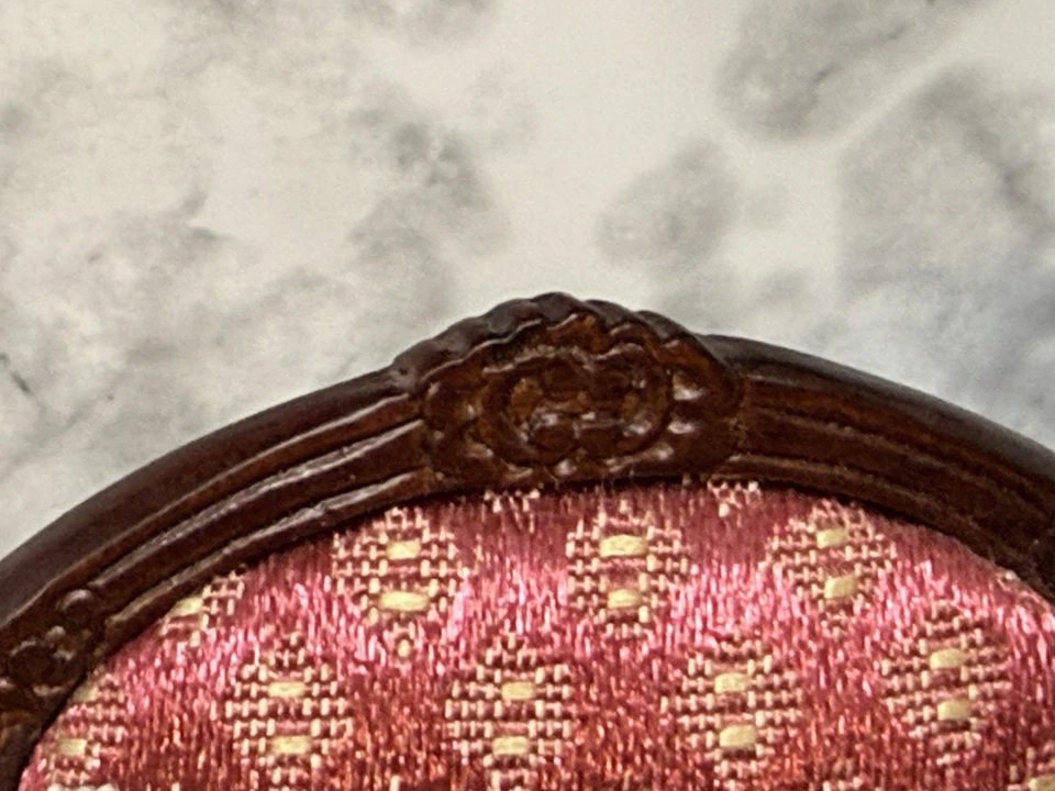 Bespaq 2:12 Dollhouse Miniature Silk & Wood Victorian Living Room 6 Piece Set - Image 2 of 4