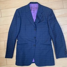 Paul Smith Navy Plaid Blazer Navy/ Purple Japan
