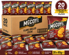 Hula Hoops Big Barbecue Beef 20 x 70g Priced Bold Flavour Potato Rings Snack Bag
