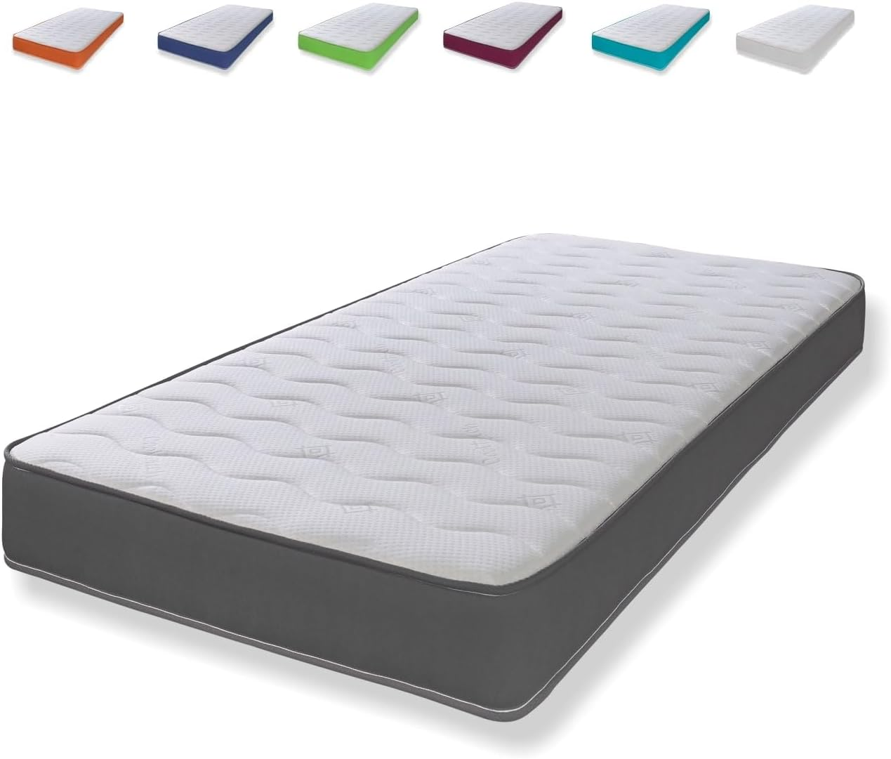 Extreme Comfort Ltd Hybrid Cooltouch Colours Mattress | Grey | Shorty (75 X 175C