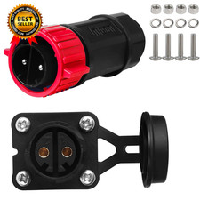 2 Pin 50Amp Trolling Motor Plug Receptacle Set, 12/24/36/48 Volt Marine Boat