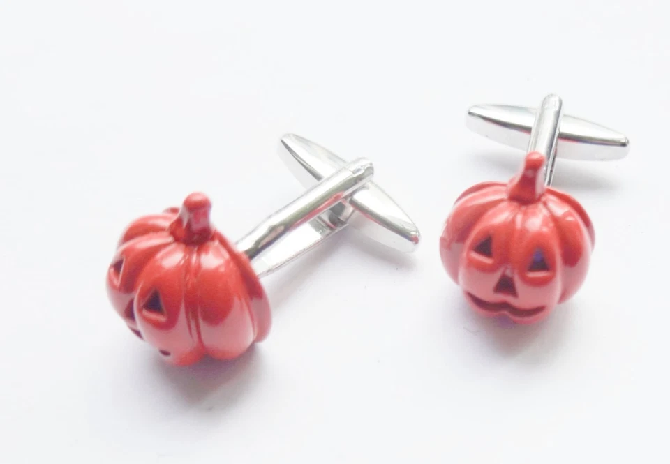 Juego de gemelos de Halloween calabaza naranja Foto 2 de 2