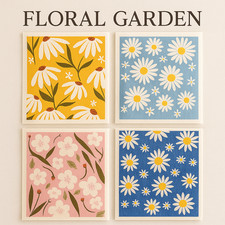 Swedish Dishcloth Set of 8   Floral Designs   Eco-Friendly Reusable Sponge Cloth