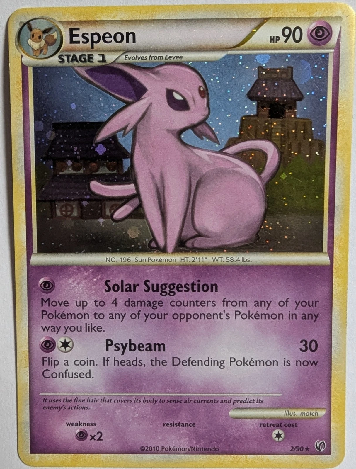 Deal for Pokemon HGSS Undaunted Espeon Holo Rare 2/90 LP