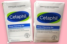 Cetaphil Bar Soap, Deep Cleansing Face and Body Bar 4.5 oz 3 Pack