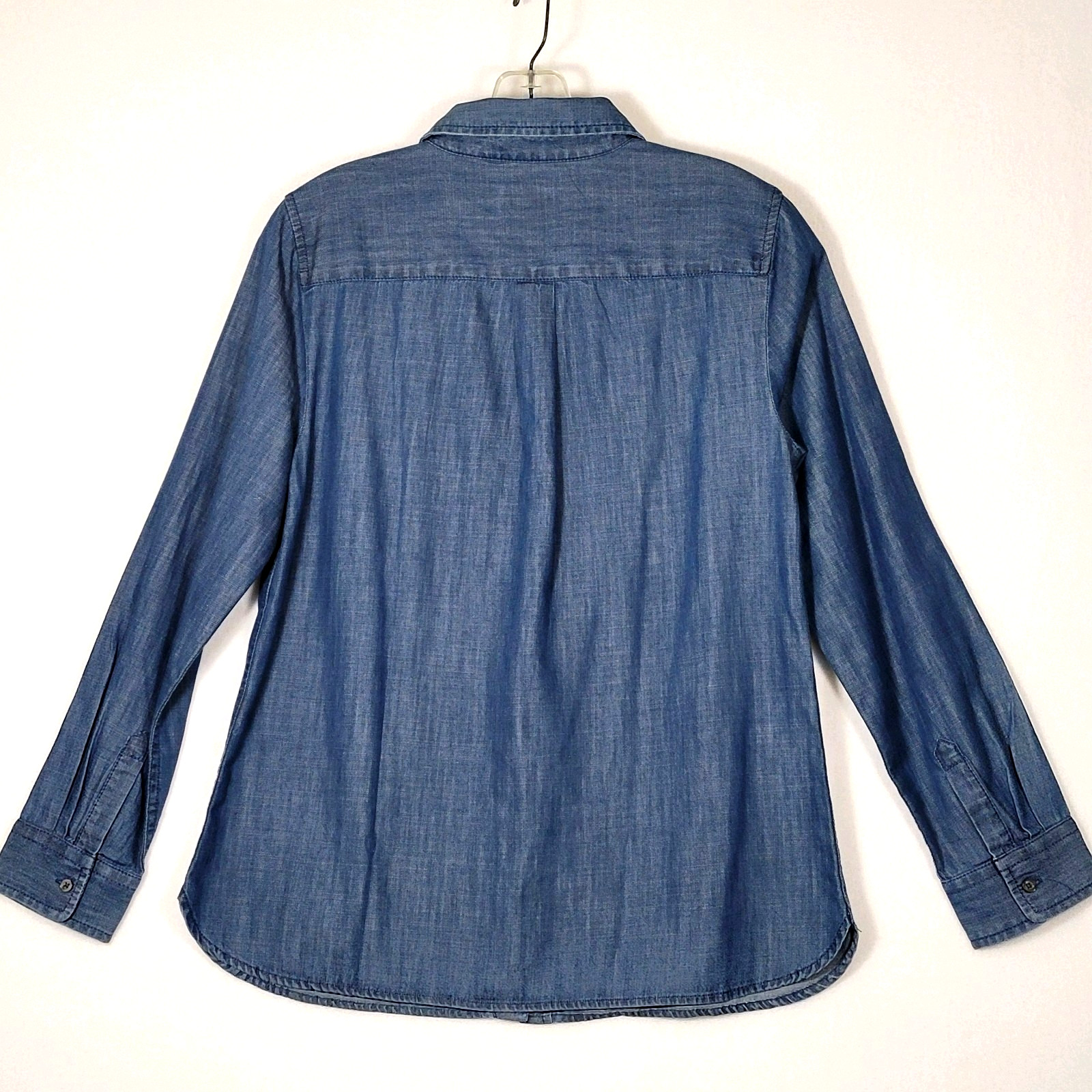 Talbots Vertically Striated Lightweight Denim Shi… - image 5