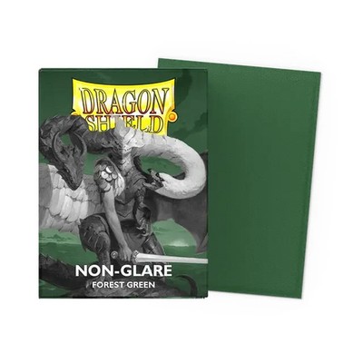 Dragon Shield Non-Glare Matte Forest Green Standard 100ct Sleeves - MTG Pokemon