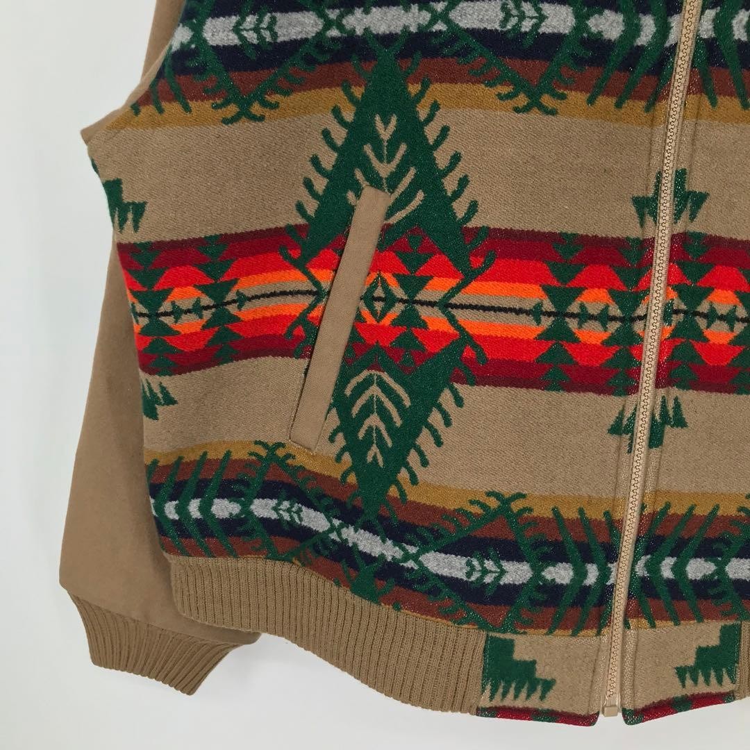 Pendleton XL Beige Wool Native Pattern Made in US… - image 5
