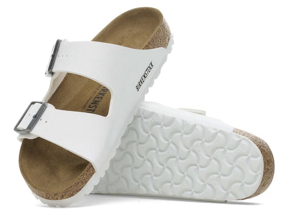 Birkenstock Arizona White Double Buckle Men display picture 3