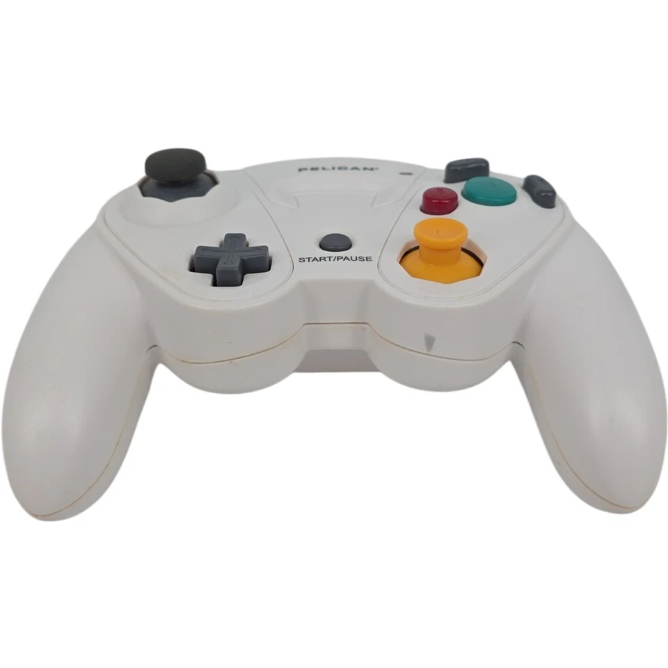 Mando Inalámbrico Pelican G3 PL-7055 para Nintendo GameCube Blanco Probado Foto 2 de 4