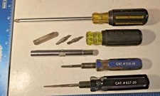 4 screwdrivers of Klein Tools and Crescent
