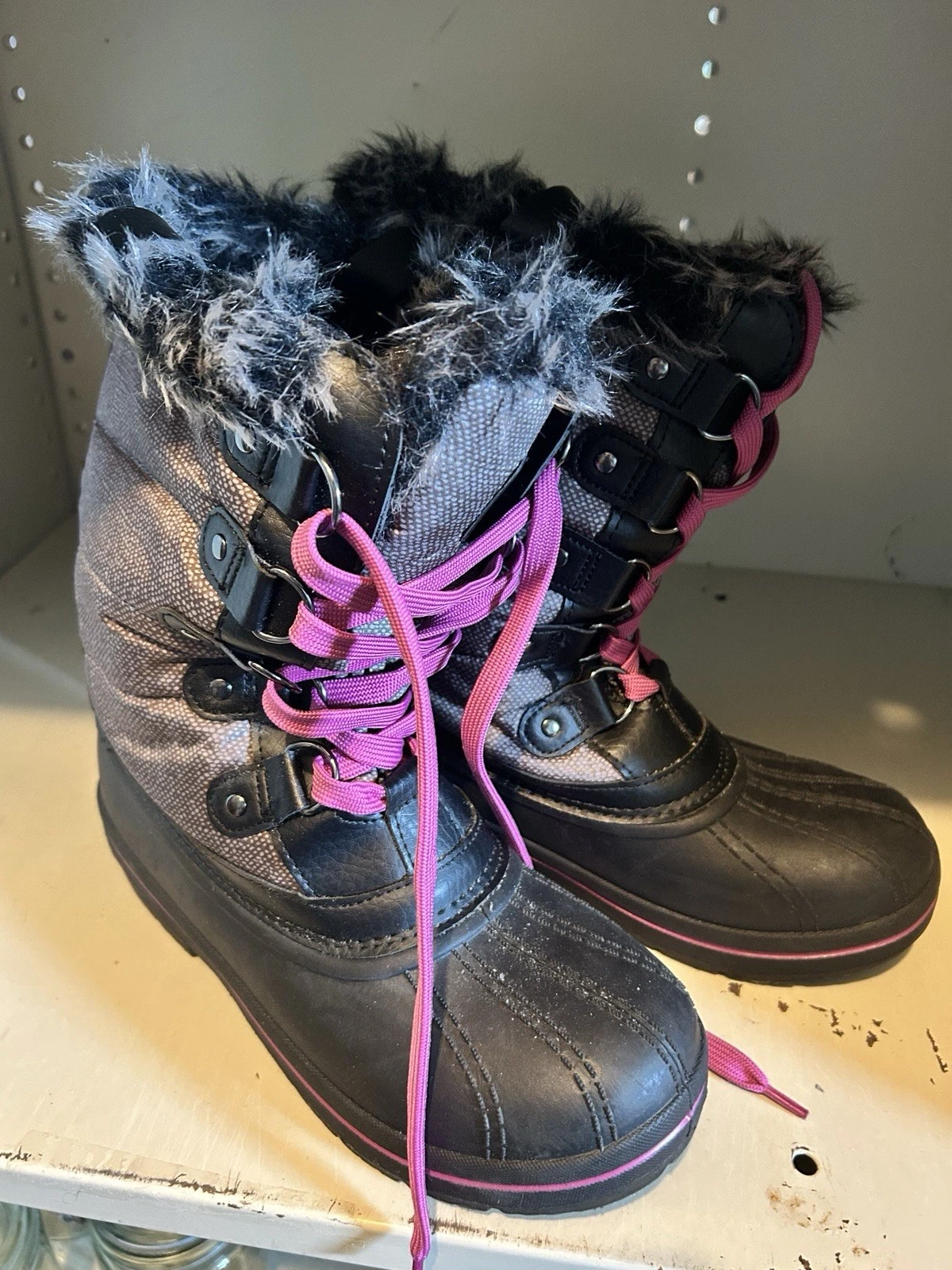 DSG Women's Powder 200g Faux Fur Winter Boots Brown/Black Size 6M