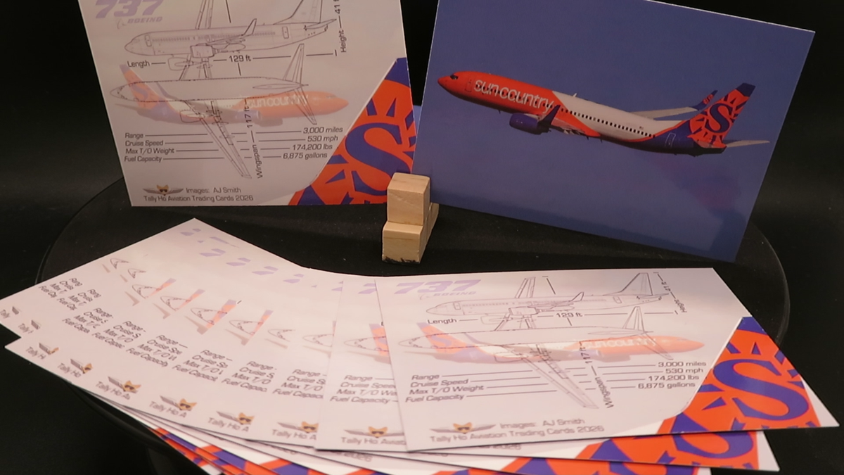 Sun Country Airlines Boeing 737-800 Trading Cards - Set of 25