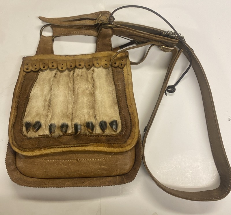 Authentic Hand Made Shooting Bag. Made From Elk And Deer. Friendship In. Unused
