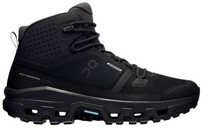 ON Cloudrock Mid Waterproof Hiking Boots All Black Cloud Trek Mens NEW