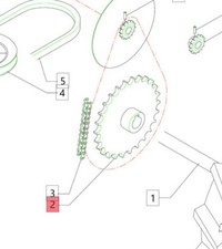 CORONA Z45 X CHIAVETTA ZINCATA PER DECESPUGLIATORE RUOTE BLUE BIRD