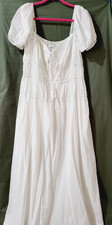 New Reformation White Rhett Organic Cotton Blend Midi Dress.  Size 12