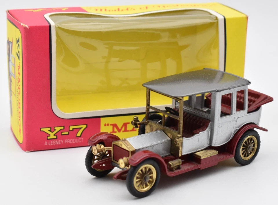 Matchbox MoY Yesteryear Y7 Rolls Royce argent, toit gris lisse. England. F Box - Photo 2/4
