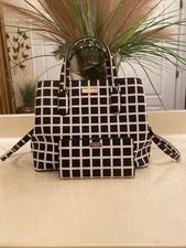 New! Kate Spade Dally Laurel Black/White Checkered Shoulder Bag /Matching Wallet