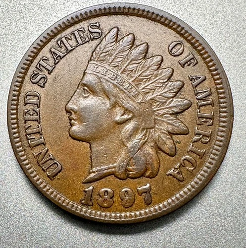 1897 INDIAN CENT   AU  #1635