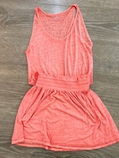 Athleta T-Shirt Dress Sun Popover Peach color Size Small Beach, Resort, Summer