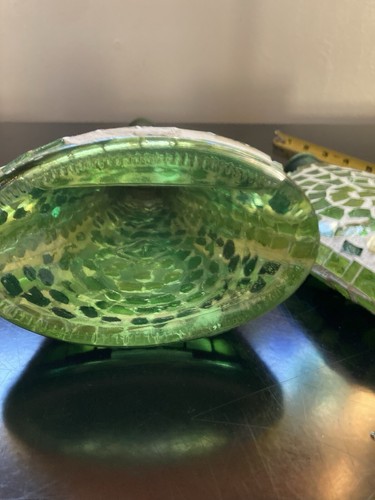 2 Green Mosaic Tile Tiki Tabletop Torches. Vintage. Sealed - Picture 9 of 13