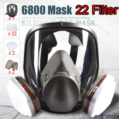 Staubmaske 27 in 1 Gasmaske Lackiermaske Atemschutz Vollmasken 6800 + 22 Filter