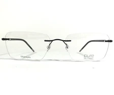 Marchon Airlock HOMAGE 203 001 Eyeglasses Frames Black Rectangular 55-18-140