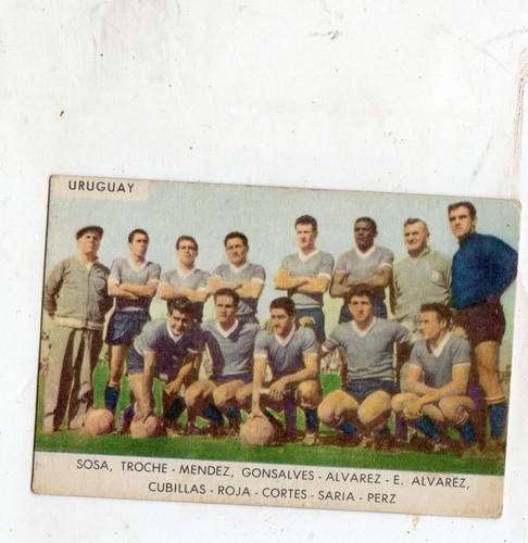 FIGURINA  CARTONATA  SQUADRA  SCHIERATA  URUGUAY   EDIZIONI  SAIM  1962-63 - Bild 1 von 2