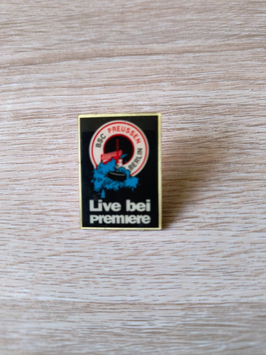 Pin: BSC PREUSSEN BERLIN - Live bei Premiere - Eishockey, rar !!