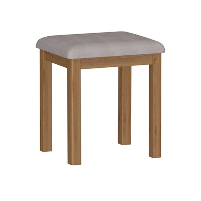 Chester Oak Small Bedroom Stool Upholstered Fabric Seat Ebay