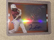 JERRION EALY 2018 LEAF PERFECT GAME Orange Prismatic AUTOGRAPH #1/2 K.C. CHIEFS 