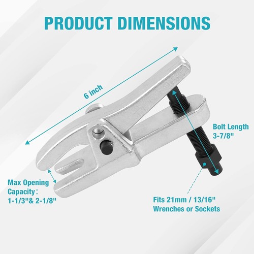 VISVIC Universal Ball Joint Separator Tie Rod For Removing Arms And Ball Joints - Picture 7 of 12