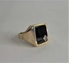 Elegant Men's Ring 333 Gold/8 Carat with Brilliant Size 22