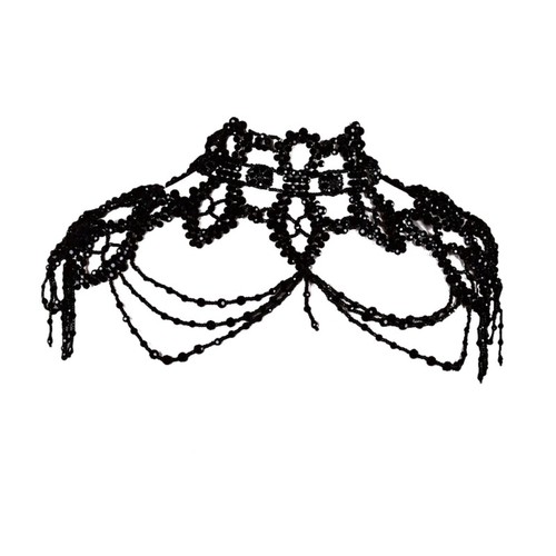 Sophisticated Pearls Chain Necklace Shoulder Shawl Multifunction Tassels Jewelry - Picture 7 of 11