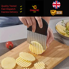 Crinkle Cutter Stainless Steel Fries Chips Potato Salad Kitchen Tool Wavy Slicer