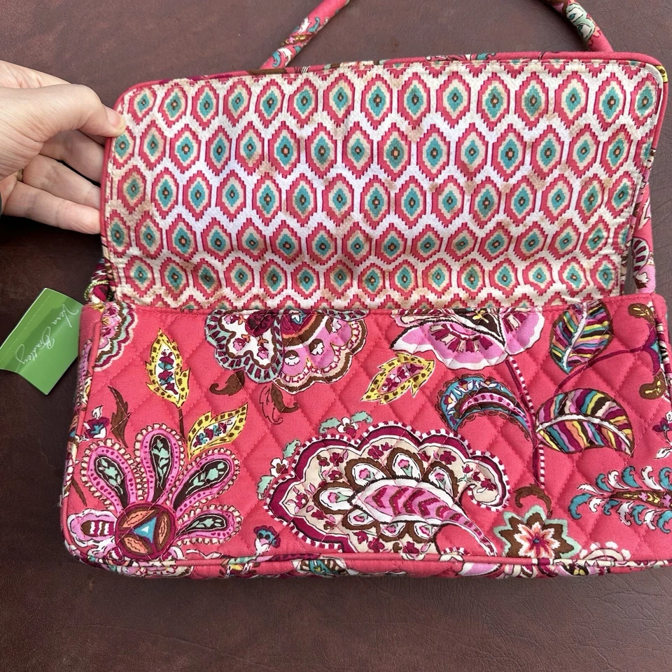 Vera Bradley "Knot Just a Clutch" Shoulder Handbag Purse "Call Me Coral" Retired - Image 3 of 4