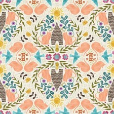 Feline Drive Fabric CURIOUS GARDEN Hive Mind Multi - Fat Quarter 18"x 22" FQ