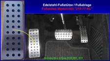 Alupedal Fu&szlig;st&uuml;tze Fu&szlig;ablage Pedal Mercedes-Benz A-Klasse W169 Edelstahl