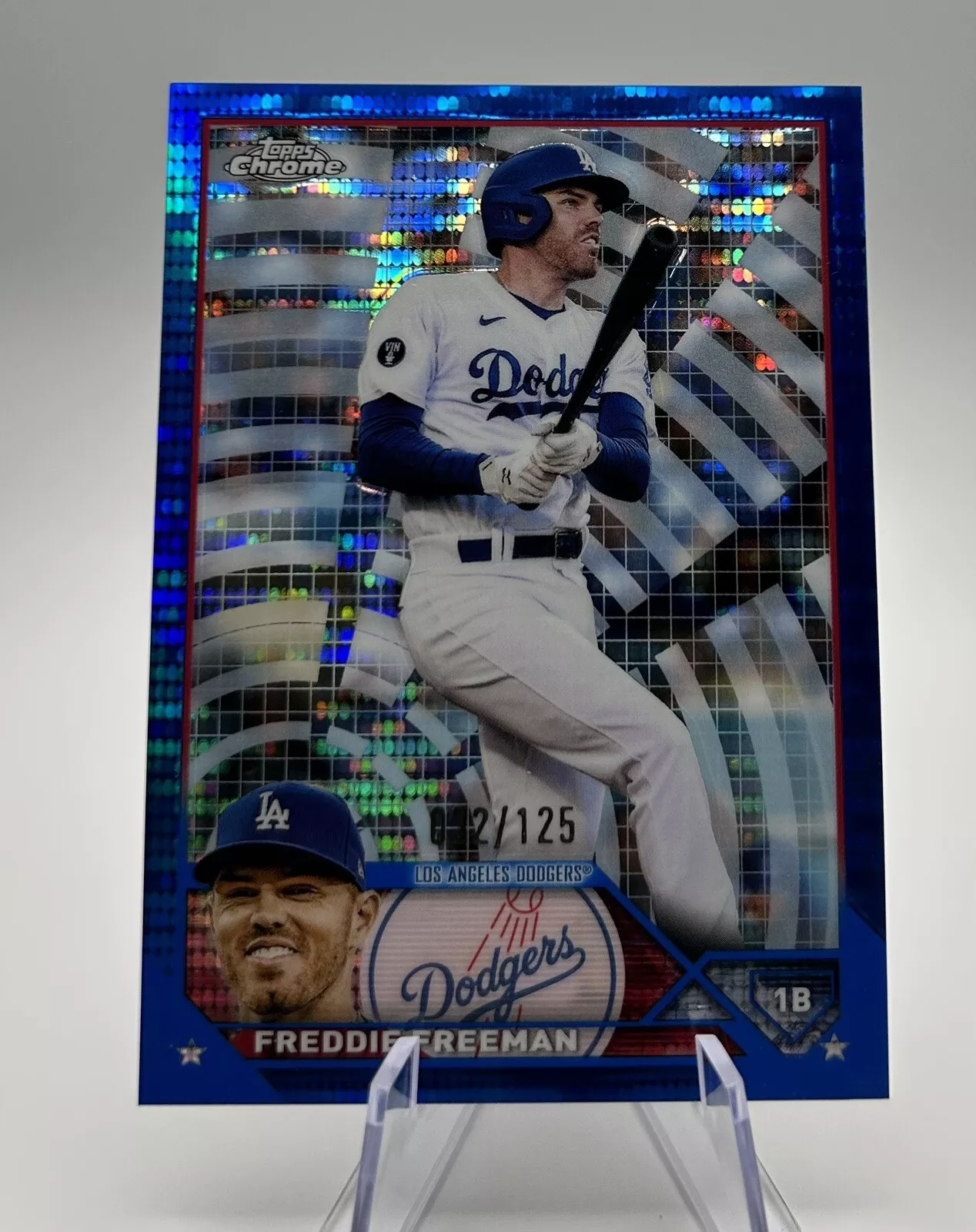 2023 Topps Chrome Freddie Freeman Blue Sonar Refractor /125 5