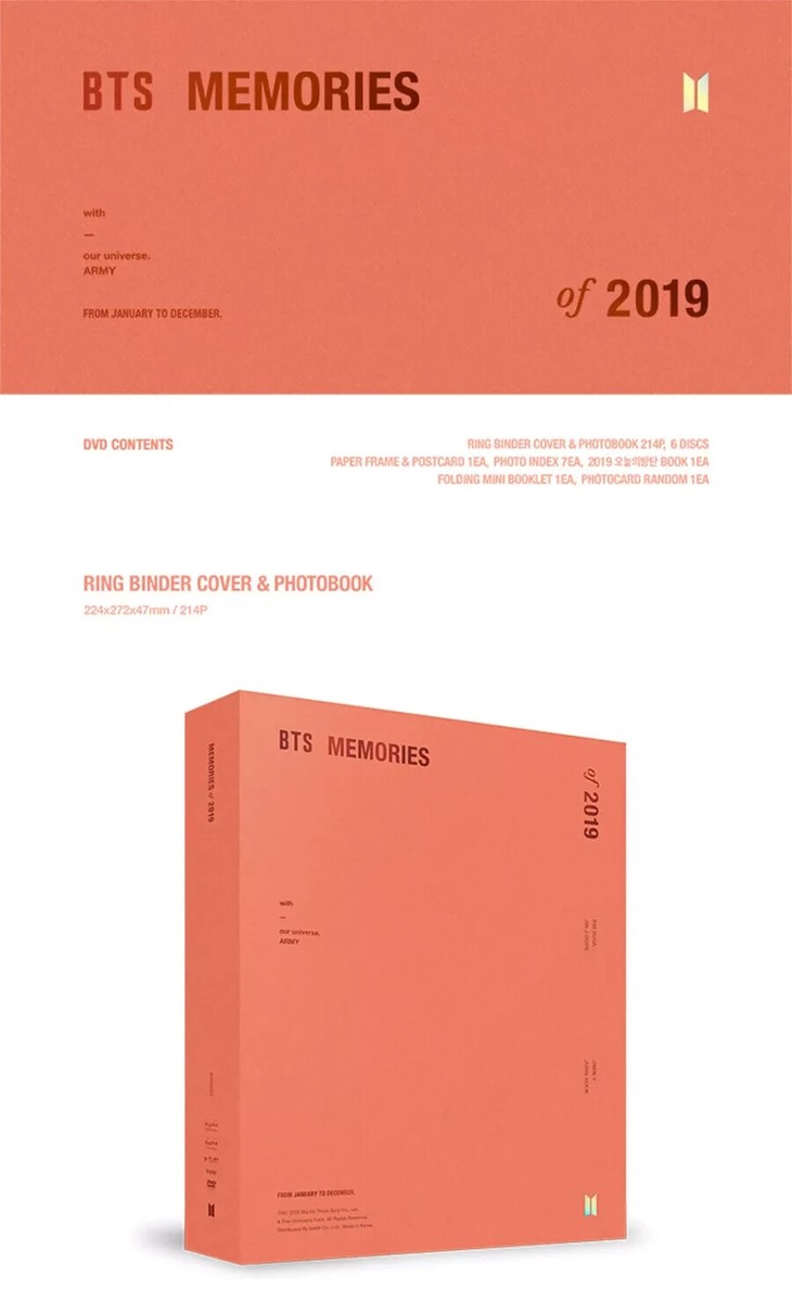 K-POP・アジア BTS memories of 2019 K-POP BTS MEMORIES OF 2019 DVD 6Disc-214p Book-Frame-Post-Photo