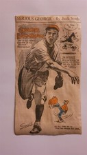 George Earnshaw A's 1932 Baseball Cartoon Sketch