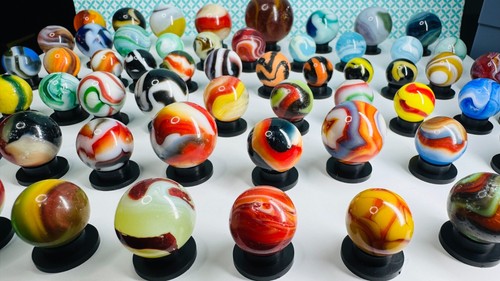 NLR Antique Vintage Marbles Collection Lot Peltier Akro Alley Vitro Christensen - Picture 4 of 24
