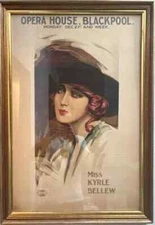 VIOLET MARION KYRLE-BELLEW (1887-1962) MOVIE POSTER VINTAGE FRAMED UNDER GLASS 2