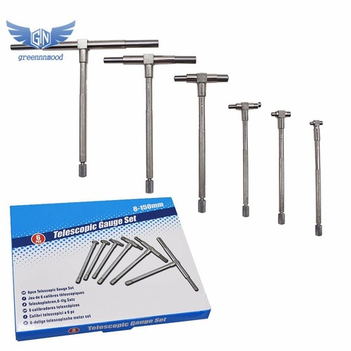 6 Pcs Telescoping Gage Set 5/16" - 6" Range Precision T-Bore Hole Gauges Set - Picture 5 of 6