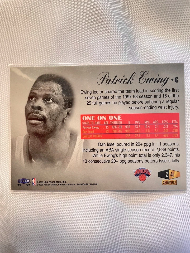 🚨1998-1999 Flair Showcase Passion Patrick Ewing Row 2 Seat 41 Pristine 🚨 - Image 2 of 2