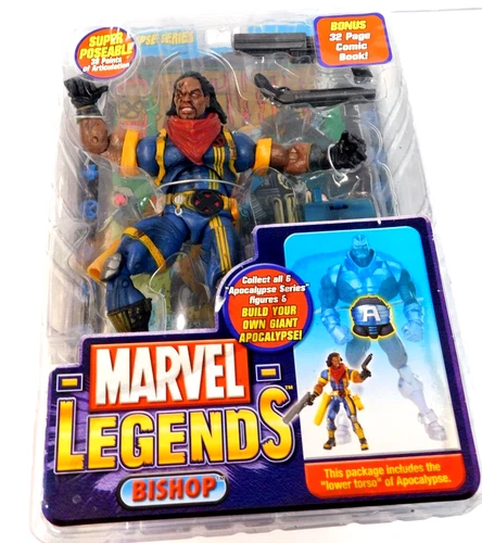 MARVEL LEGENDS, BISHOP, FIGURA DE ACCIÓN, SERIE APOCALIPSIS 2005, CÓMIC EXTRA