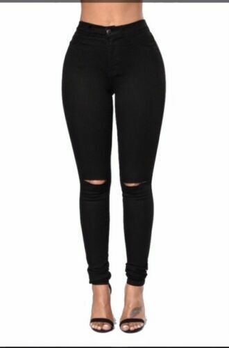 Womens Ladies WHITE BLACK Slim Fit 